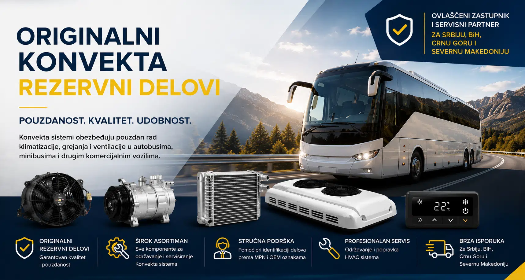 Konvekta brand page banner | Klimatronik centar